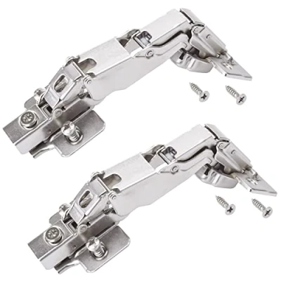 Abbildung von SO TECH® Möbelbeschlag Weitwinkelscharniere T52 Weitwinkel Topfband mit Soft Close (2 St), Eckanschlag 165 Topfscharnier inkl. Montageplatte