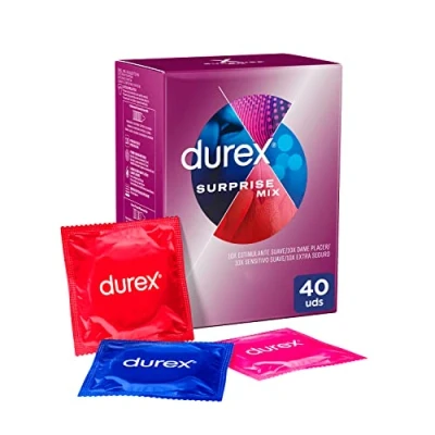 Abbildung von durex Kondome Suprise Me, 1 St., 4 unterschiedliche Varianten, 40 Stk.