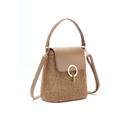 Abbildung von LASCANA Umhängetasche, Strandtasche, Schultertasche, Tragetasche, Bast Optik VEGAN