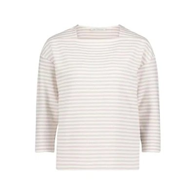 Abbildung von Betty &amp; Co Ringel MIT Ubootausschnitt Langarmshirt, Damen, Größe: XL, Taupe cream