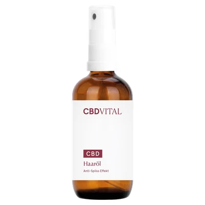 Abbildung von CBD Haaröl 100 mg Cannabidiol 100ml BIO Naturkosmetik 100% vegan Spezielle Pflege für trockene &amp; irritierte Kopfhaut Mit Hanfsamenöl