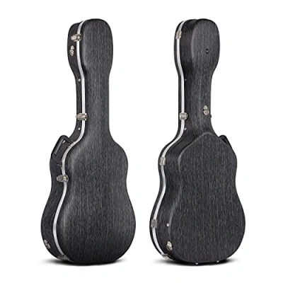 Abbildung von CAHAYA Akustikgitarren Koffer Line Streifenmuster Gitarrenkoffer ABS wasserdichte Gitarrentasche 1,5 cm Dicke Polsterung geeignet für 41 Zoll Gitarre CY0246