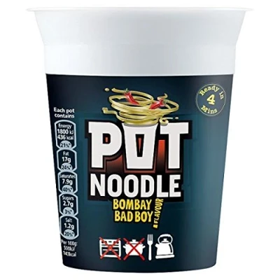 Abbildung von Pot Nudeln Bombay Bad Boy Geschmack 90g x 4 er Pack