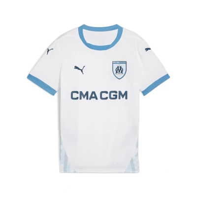 Abbildung von Puma Olympic Marseille HOME Replica JR Unisex Sport Tshirt für Kinder, Größe: 116, White/bleu azur
