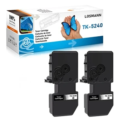Abbildung von LOSMANN TK 5240 Schwarz Tonerkartusche Kompatibel für Kyocera TK5240 K Ecosys M5526cdw M5526cdn, P5026cdw P5026cdn (2 Schwarz)