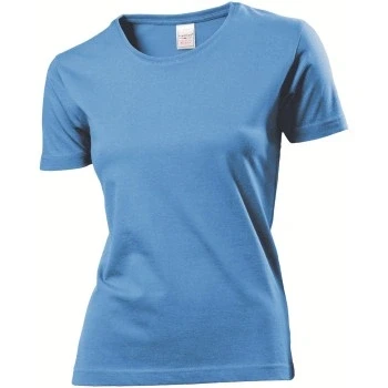 Abbildung von Stedman Classic Women T shirt Hellblau Baumwolle Small Damen