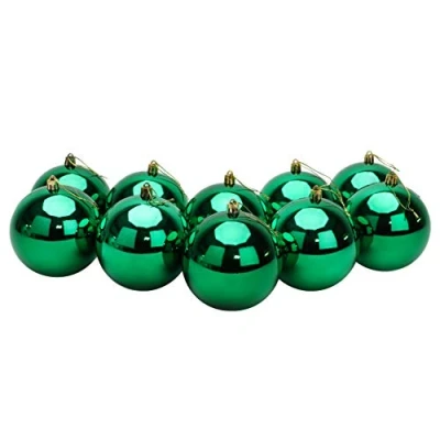 Abbildung von Toyland® 10 x Weihnachtskugeln extra groß 100mm grün