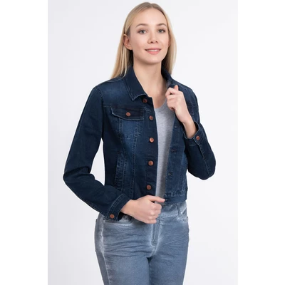 Abbildung von Recover Pants Jeansjacke &quot;Chic&quot;, ohne Kapuze, mit dekorativen Brusttaschen