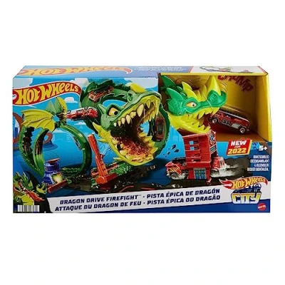 Abbildung von Hot Wheels City HDP03, Fahrzeug &amp; Schienen Set, 5 Jahr(e), Kunststoff, Mehrfarbig, Rot