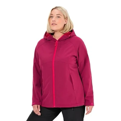 Abbildung von Ulla Popken Softshelljacke Kapuze Zipptaschen Klettriegel