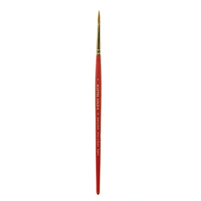 Abbildung von Winsor &amp; Newton 5181704 Sceptre Gold II Künstler Aquarellpinsel mit hoher Farbtragekapazitat exzellenter Sprungkraft, Serie 101 Rundpinsel, kurzer Stiel, Nr.4 2,6mm