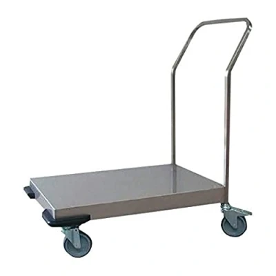 Abbildung von neoLab 2 7076 Edelstahl Plattformwagen 820 mm x 545 mm, 4 Lenkrollen