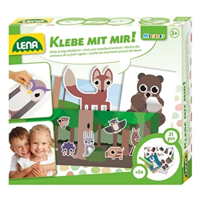 Abbildung von Lena Let&#039;s glue together Waldtiere, Baukasten, 3 Jahre, Pappe