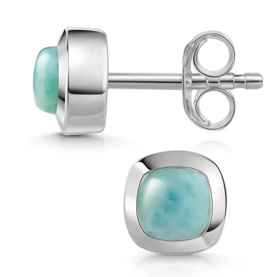 Abbildung von Materia Larimar Ohrringe Silber 925 Damen Stecker klein SO 340