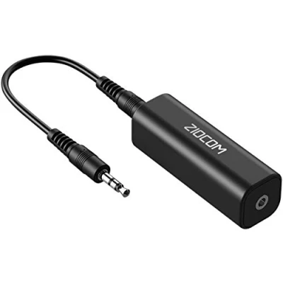 Abbildung von ZIOCOM Entstörfilter, Ground Loop Isolator für Heim Stereo System/Bluetooth Lautsprecher, Audio Filter mit 3.5 mm Audiokabel, Isolator, Noise, Entstörfilter Klinke
