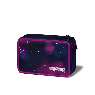 Abbildung von ergobag Maxi Mäppchen Set 40 Teilig, Lyra Bunt und Filzstifte, Kleingeld Fach, Lineal, Schere Bärlaxy Lila