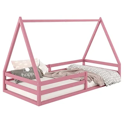 Abbildung von IDIMEX Kinderbett SILA, Hausbett Tipibett Tipi Bett Montessori Kiefer 90 x 200