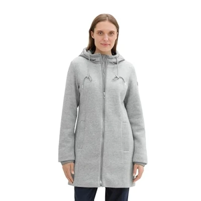 Abbildung von TOM Tailor Kurzmantel, Damen, Größe: Medium, Medium silver grey melange