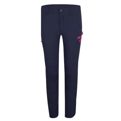 Abbildung von Trollkids Kinder Kjerag Zip Off Trekking Hose Wanderhose, Marineblau/Magenta, Größe 140