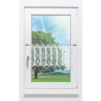 Abbildung von Scheibengardine Loop, Plauener Spitze®, (1 St), transparent, HxB 32x40.5cm