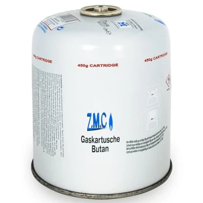 Abbildung von Z.M.C 1X Gaskartuschen 450g, Propan/Butan Gas 810ml, Gaskartusche EN417, Eurogewinde Schraubgewinde Anschluss, Schraubkartusche für Unkrautbrenner, Universal Druckgasdose mit Schraubventil