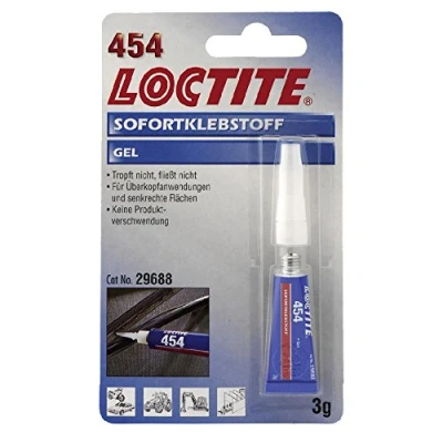 Abbildung von LOCTITE 454 195906 Gummiklebstoff Blisterpack, Tube 3 transparent, farblos 5 10 sec.