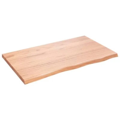 Abbildung von vidaXL Waschtischplatte Hellbraun 100x60x4 cm Massivholz Behandelt