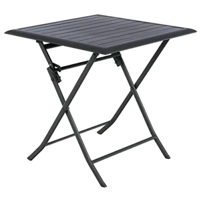 Abbildung von Hespéride Quadratischer klappbarer Gartentisch Azua in Graphitgrau 2 Plätze