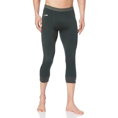 Abbildung von Schöffel Herren Merino Sport Pants short M, temperaturregulierende lange Unterhose, atmungsaktive Thermo Leggings in 3/4 Länge, anthrazit, S