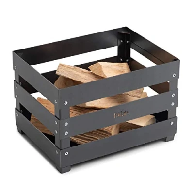Abbildung von höfats Crate Feuerschale Weinkiste, Feuerstelle, Grill und Hocker in einem Feuerkorb für Garten, Terrasse Camping Corten Stahl