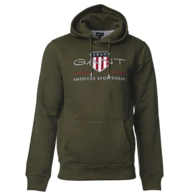 Abbildung von GANT REG Archive Shield Kapuzenpullover, Herren, Größe: Medium, Grün/juniper green
