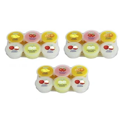 Abbildung von Pamai Pai® Dreierpack: 3 x 480g Dessert Nata de Coco Kokosnuss Gel Mango Litschi Erdbeer Melone Bunt