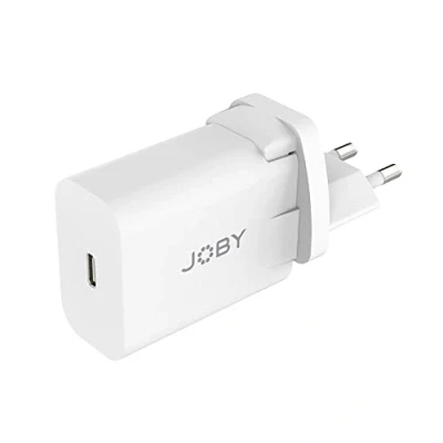 Abbildung von JOBY 20W USB C PD Wall Charger Schnellladegerät, Ladegerät, EU UK &amp; US Adapter Inklusive, Reiseladegerät, Power Delivery