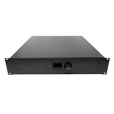 Abbildung von Infitronic INRS212A 19 Zoll 2 HE Aluminium Rackschublade Dokumentenschublade mit Zahlenschloss Kabeldurchlass Luftdurchlass Vollauszug