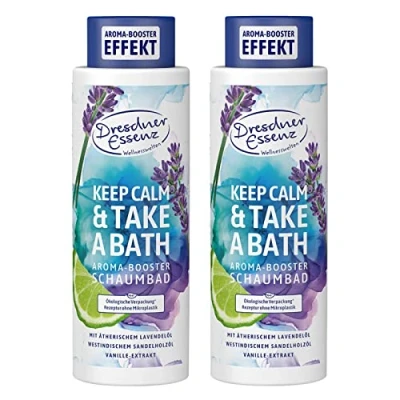 Abbildung von 2er Pack Dresdner Essenz Schaumbad Keep Calm, Take A Bath 2 x 500 ml Badezusatz vegan