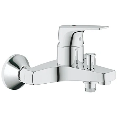 Abbildung von Grohe BauFlowWannen und Brausebatterie, wandmontiert