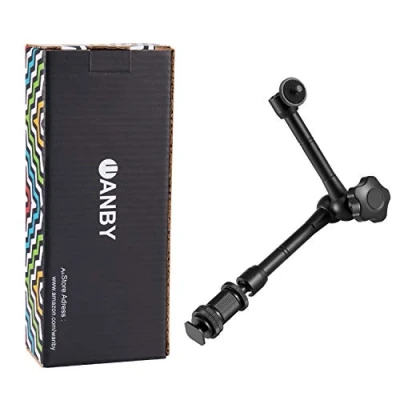 Abbildung von WANBY 11 Zoll Gelenkreibung Magischer Arm Verstellbar mit Heißer Schuhhalterung 1/4&#039;&#039; Stativschraube für DSLR Kamera Rig LCD Monitor LED Leuchten Blitzlicht (Arm)