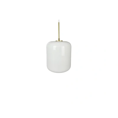 Abbildung von Dyberg Larsen Hängelampe Silvia, Ø 25 cm, opal/messing, Glas