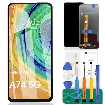 Abbildung von Für Oppo A74 5G LCD Display A54 Bildschirm Ersatz Touchscreen CPH2197 Digitizer Montage CPH2195 Reparatur Kit(Schwarz)