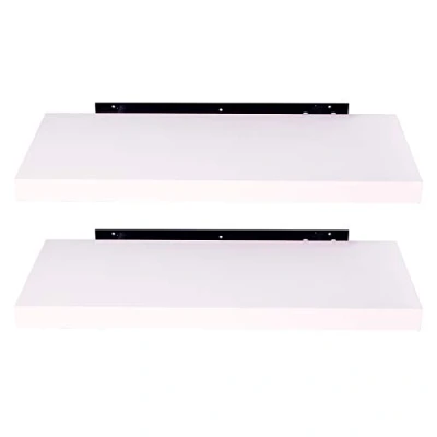 Abbildung von EUGAD Wandregal Wandboard 2er Set Hängeregal Holz Board Modern Weiß 60x22,9x3,8cm 0049QJ 2