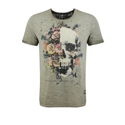 Abbildung von Key Largo Rising Round Tshirt print, Herren, Größe: Medium, Mil green