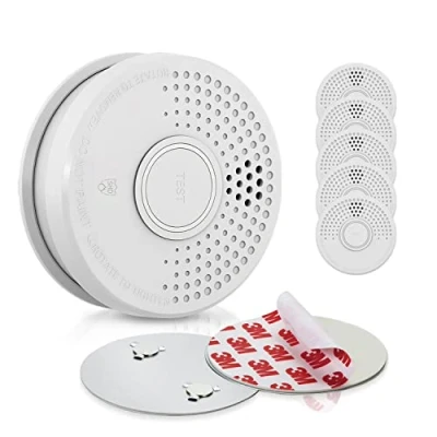 Abbildung von SHD by OneConcept Rauchmelder mit Magnethalterung, 6X Mini Rauchmelder, Feuermelder Batterie, für Küche, Büro, Wohnwagen, 6er Set Brandmelder Testfunktion &amp; Stummschaltung