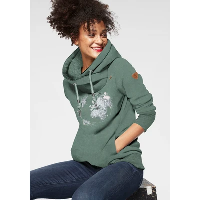 Abbildung von Ragwear Sweater GRIPY BUTTON WORLD O Kapuzensweatshirt mit Statement Front Print