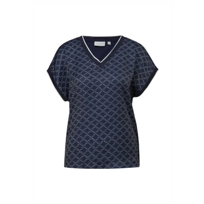 Abbildung von comma casual identity Tshirt print, Damen, Größe: 34, Tiefblau