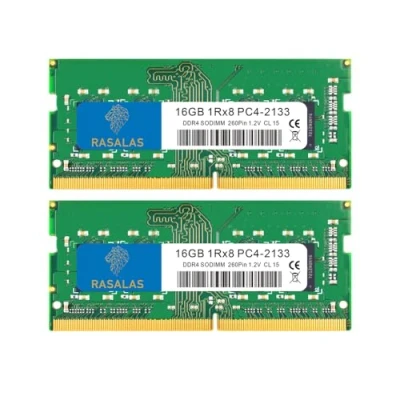 Abbildung von RASALAS 32GB Kit (2X 16 GB) DDR4 2133 MHz PC4 17000 Non ECC ungepuffert 1,2 V CL15 1Rx8 2133P Sing 1 x GB Laptop RAM Upgrade 16GB…