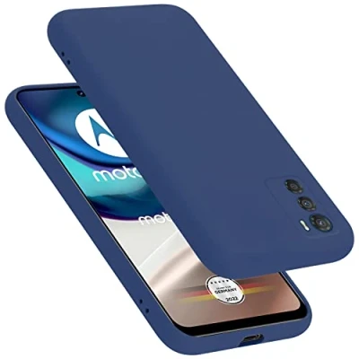 Abbildung von Cadorabo Hülle kompatibel mit Motorola Moto G42 Silikon Handyhülle für Case aus flüssigem Kratzfeste und stoßfeste dünne TPU Schutzhülle Liquid BLAU