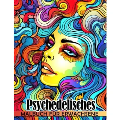 Abbildung von Psychedelisches Malbuch für Erwachsene: Trippy Muster Ausmalbilder Geschenke zur Entspannung und Stressabbau Erwachsene mit beeindruckenden Illustrationen in 85x11 Zoll