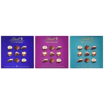 Abbildung von Lindt Schokolade Mini Pralinés Pralinen Schachtel, Schokoladen Geschenk (1 x 44 g)