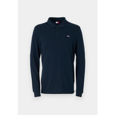 Abbildung von Tommy Jeans SLIM Placket Poloshirt, Herren, Größe: 64, Dark night navy