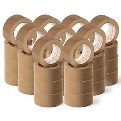 Abbildung von OFITURIA Umweltfreundliches Klebeband aus Kraftpapier, Braun, Karosserieband für Verpackung, Bilder oder Versiegelung. Sichere und stabile Verpackung